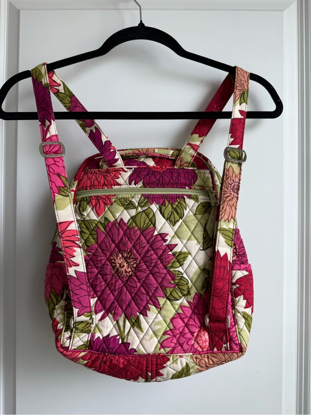 Vera Bradley Hello Dahlia Quilted Backpack - Picture 4 of 4